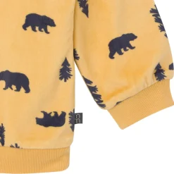2-Piece Infant & Toddler Boys Yellow Forest Fleece Pajama Set