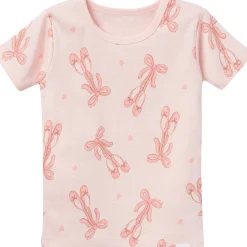 4-Piece Infant & Toddler Girls Ballet Slippers Top and Shorts Pajama Set