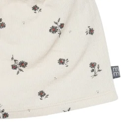 2-Piece Infant & Toddler Girls Beige Floral Top and Shorts Set