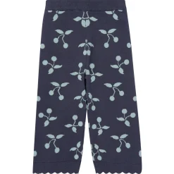 2-Piece Infant & Toddler Girls Blue Cherry Sweater and Pant Set