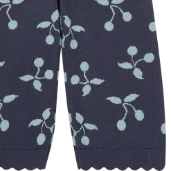 2-Piece Infant & Toddler Girls Blue Cherry Sweater and Pant Set