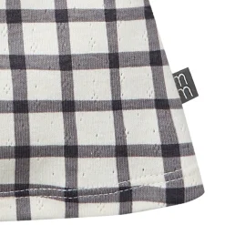 2-Piece Infant & Toddler Girls Dark Grey Plaid Ruffled Sleeve Top & Wide Leg Shorts Set