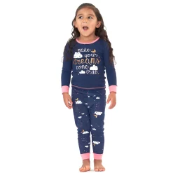 4-Piece Infant & Toddler Girls Dreams Snug Fit Cotton Pajamas