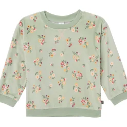 2-Piece Infant & Toddler Girls Green Flower Fleece Pajama Set
