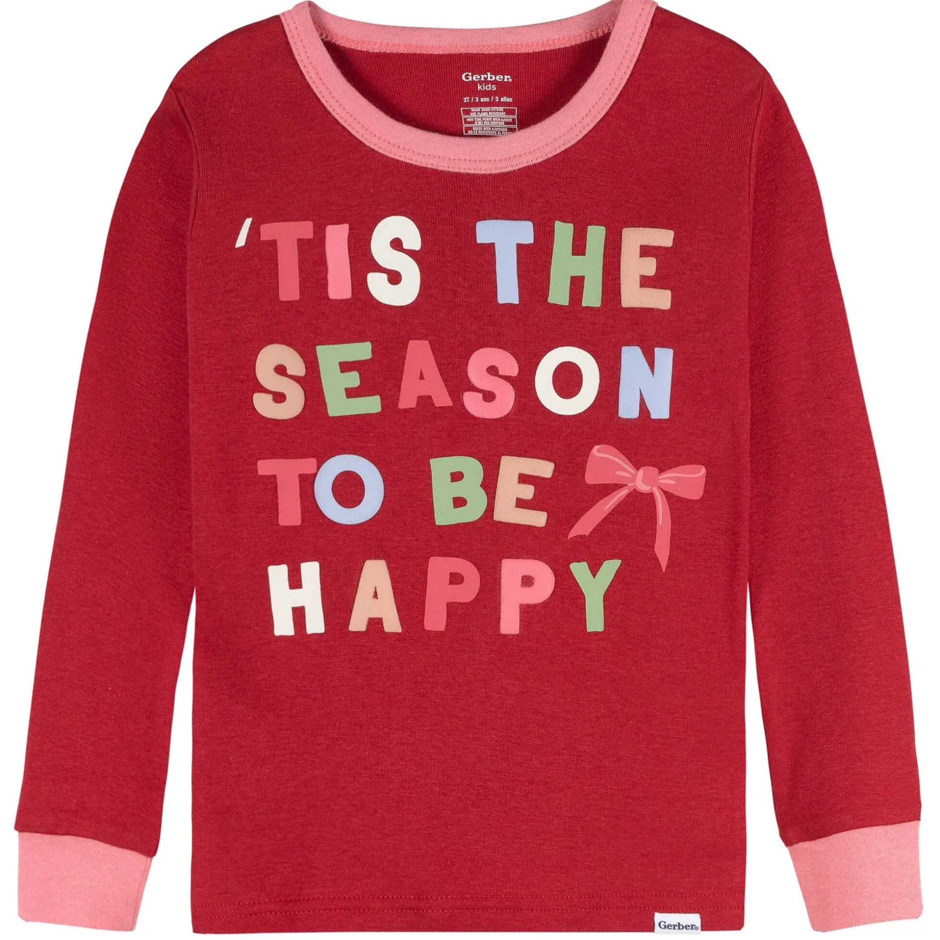 2-Piece Infant & Toddler Girls Holiday Check Snug Fit Pajama Set