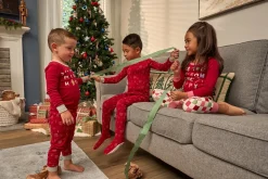 2-Piece Infant & Toddler Girls Holiday Check Snug Fit Pajama Set