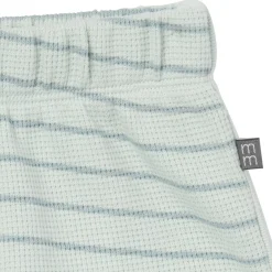 4-Piece Infant & Toddler Girls Light Sky Stripe Drop Shoulder Crop Tops and Shorts Set