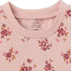 2-Piece Infant & Toddler Girls Light Rose Dahlia Toss Hacci Pajama Set