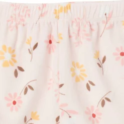 2-Piece Infant & Toddler Girls Light Pink Falling Flower Fleece Pajama Set