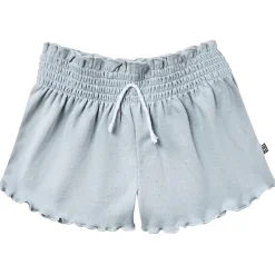 2-Piece Infant & Toddler Girls Light Blue Daisy Ruffled Sleeve Top & Smocked Wide Leg Shorts Set