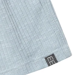 2-Piece Infant & Toddler Girls Light Blue Stripe Ruffled Sleeveless Top & Wide Leg Shorts Set
