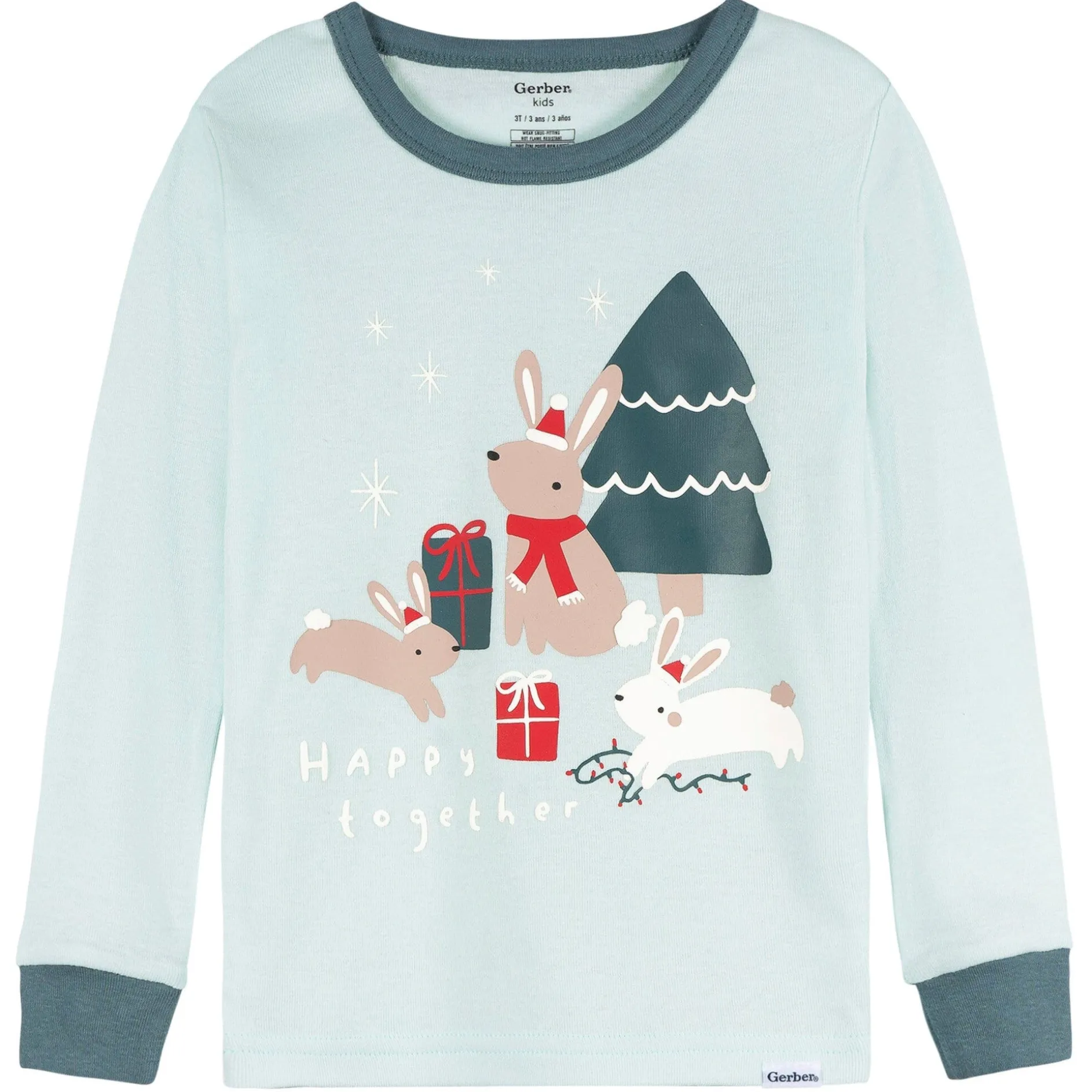 2-Piece Infant & Toddler Girls Mistletoe Snug Fit Pajama Set