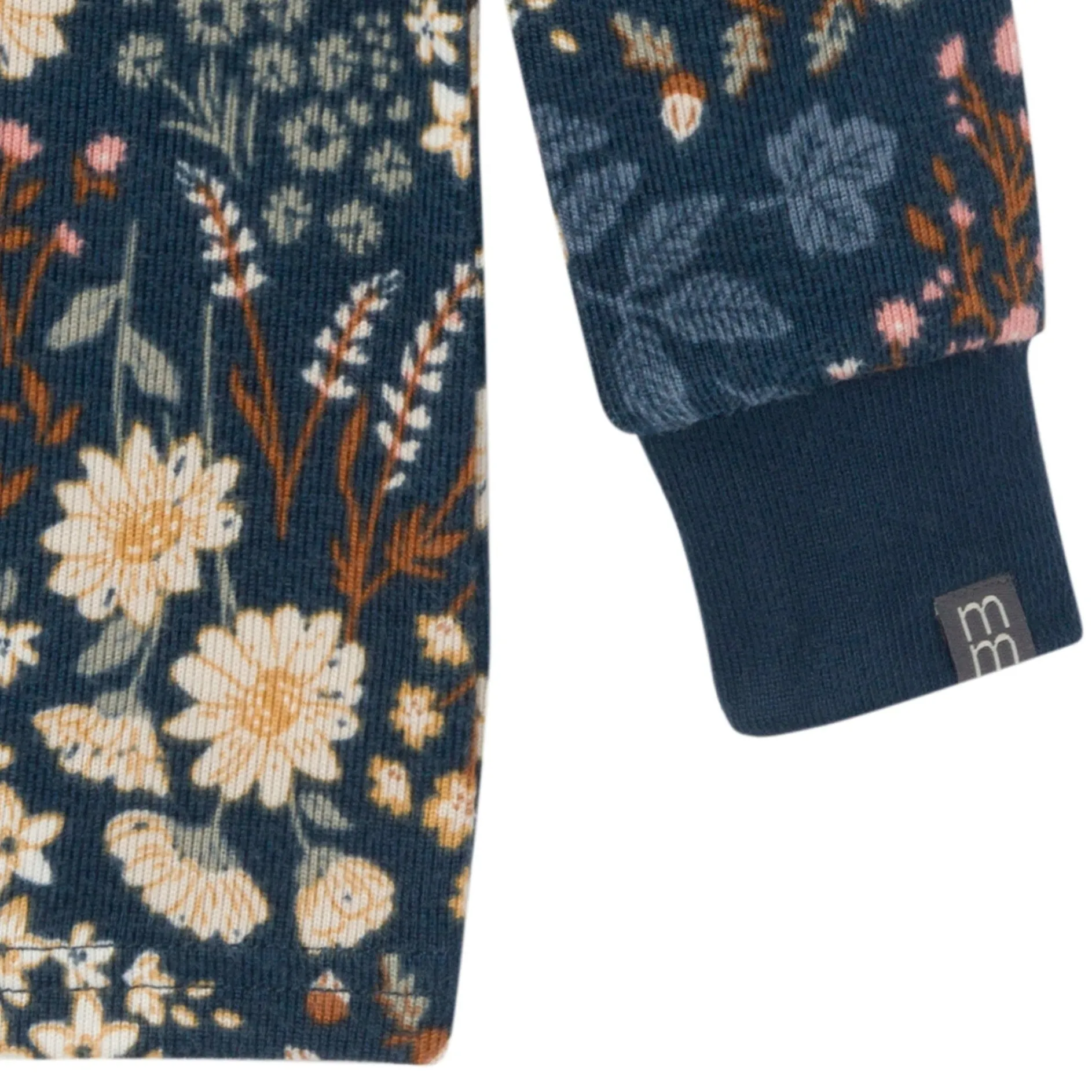 2-Piece Infant & Toddler Girls Navy Floral Hacci Pajama Set