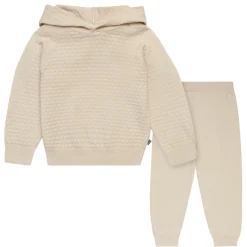 2-Piece Infant & Toddler Girls Oatmeal Heather Viscose Sweater Knit Hoodie Set