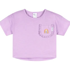 2-Piece Infant & Toddler Girls Rainbow Pocket Tee and Shorts Set
