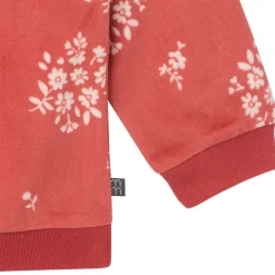 2-Piece Infant & Toddler Girls Red Bouquet Fleece Pajama Set