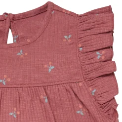 4-Piece Infant & Toddler Girls Rose Cherries Flutter Sleeve Tops and Shorts Set