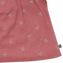 4-Piece Infant & Toddler Girls Rose Cherries Flutter Sleeve Tops and Shorts Set