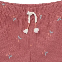 4-Piece Infant & Toddler Girls Rose Cherries Flutter Sleeve Tops and Shorts Set