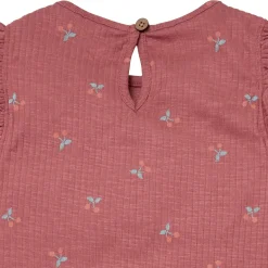 4-Piece Infant & Toddler Girls Rose Cherries Flutter Sleeve Tops and Shorts Set