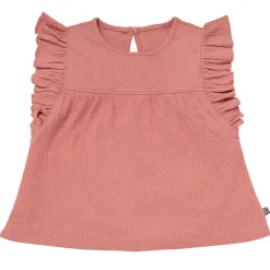 4-Piece Infant & Toddler Girls Rose Cherries Flutter Sleeve Tops and Shorts Set
