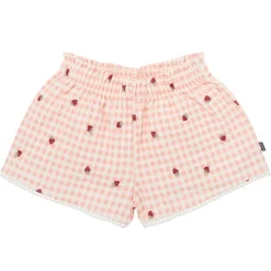 2-Piece Infant & Toddler Girls Rose Strawberry Gingham Top and Shorts Set