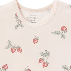 4-Piece Infant & Toddler Girls Rose Strawberry Viscose Snug Fitting Pajamas