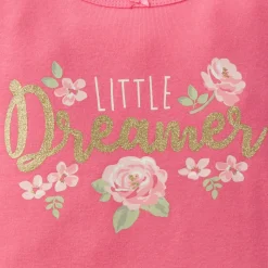 4-Piece Infant & Toddler Girls Rose Snug Fit Cotton Pajamas
