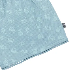 2-Piece Infant & Toddler Girls Teal Floral Top and Shorts Set