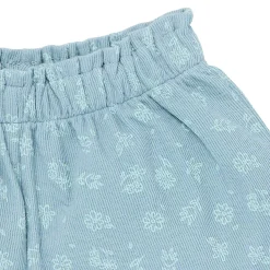 2-Piece Infant & Toddler Girls Teal Floral Top and Shorts Set