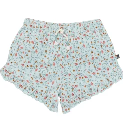 4-Piece Infant & Toddler Girls Vine Floral Flutter Sleeve Tops and Shorts Set