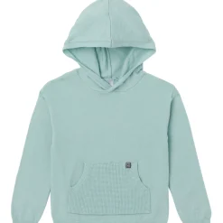 2-Piece Infant & Toddler Medium Sky Hooded Waffle Top and Legging Viscose Set