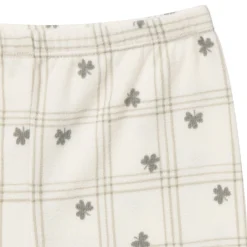 2-Piece Infant & Toddler Neutral Ivory Shamrock Snug Fitting Hacci Pajamas Set