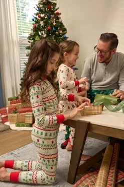 2-Piece Infant & Toddler Neutral Oh What Fun Fair Isle Hacci Snug Fit Pajama Set