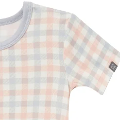 4-Piece Infant & Toddler Neutral Blue Plaid Viscose Snug Fitting Pajamas
