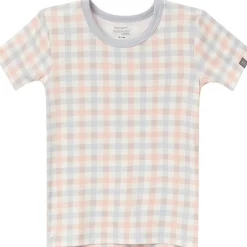 4-Piece Infant & Toddler Neutral Blue Plaid Viscose Snug Fitting Pajamas