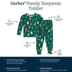2-Piece Infant & Toddler Neutral Ornaments Hacci Snug Fit Pajama Set