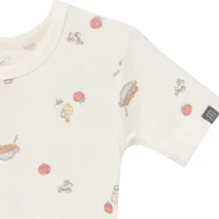 4-Piece Infant & Toddler Neutral Pasta Dinner Viscose Snug Fitting Pajamas