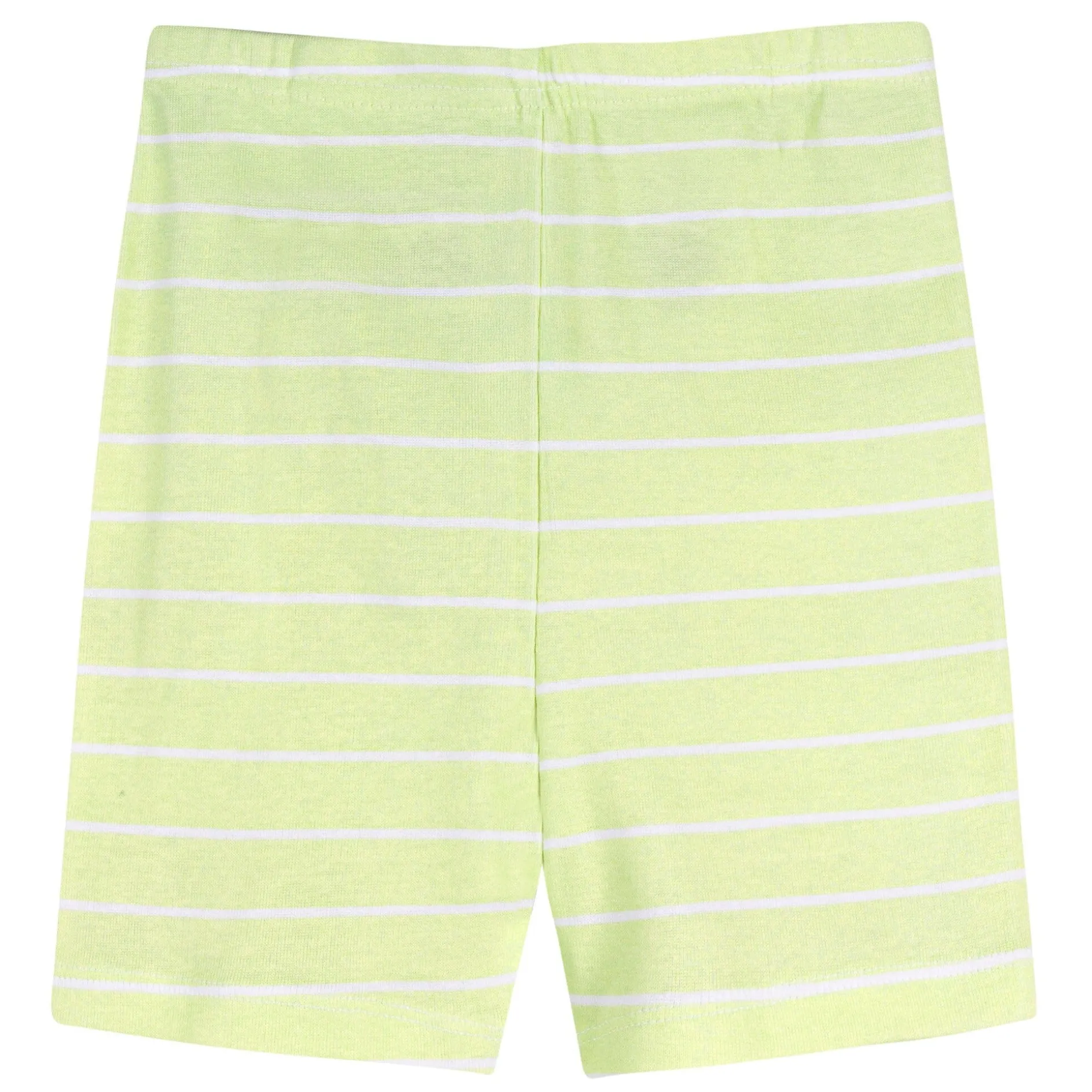 4-Piece Infant & Toddler Neutral Green Breakfast Cotton Pajama Short Set