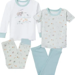 4-Piece Infant & Toddler Neutral Farm Tops and Pants Sets