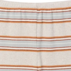 2-Piece Infant & Toddler Neutral Oatmeal Heather Stripe Hacci Pajama Set