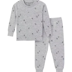 2-Piece Infant & Toddler Neutral Grey Heather Acorn Hacci Pajama Set