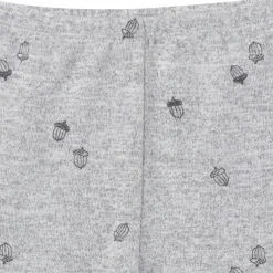 2-Piece Infant & Toddler Neutral Grey Heather Acorn Hacci Pajama Set