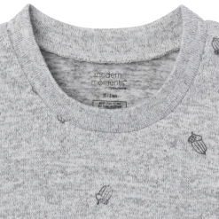 2-Piece Infant & Toddler Neutral Grey Heather Acorn Hacci Pajama Set