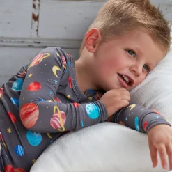 2-Piece Infant & Toddler Outer Space Buttery Soft Viscose Made from Eucalyptus Snug Fit Pajamas