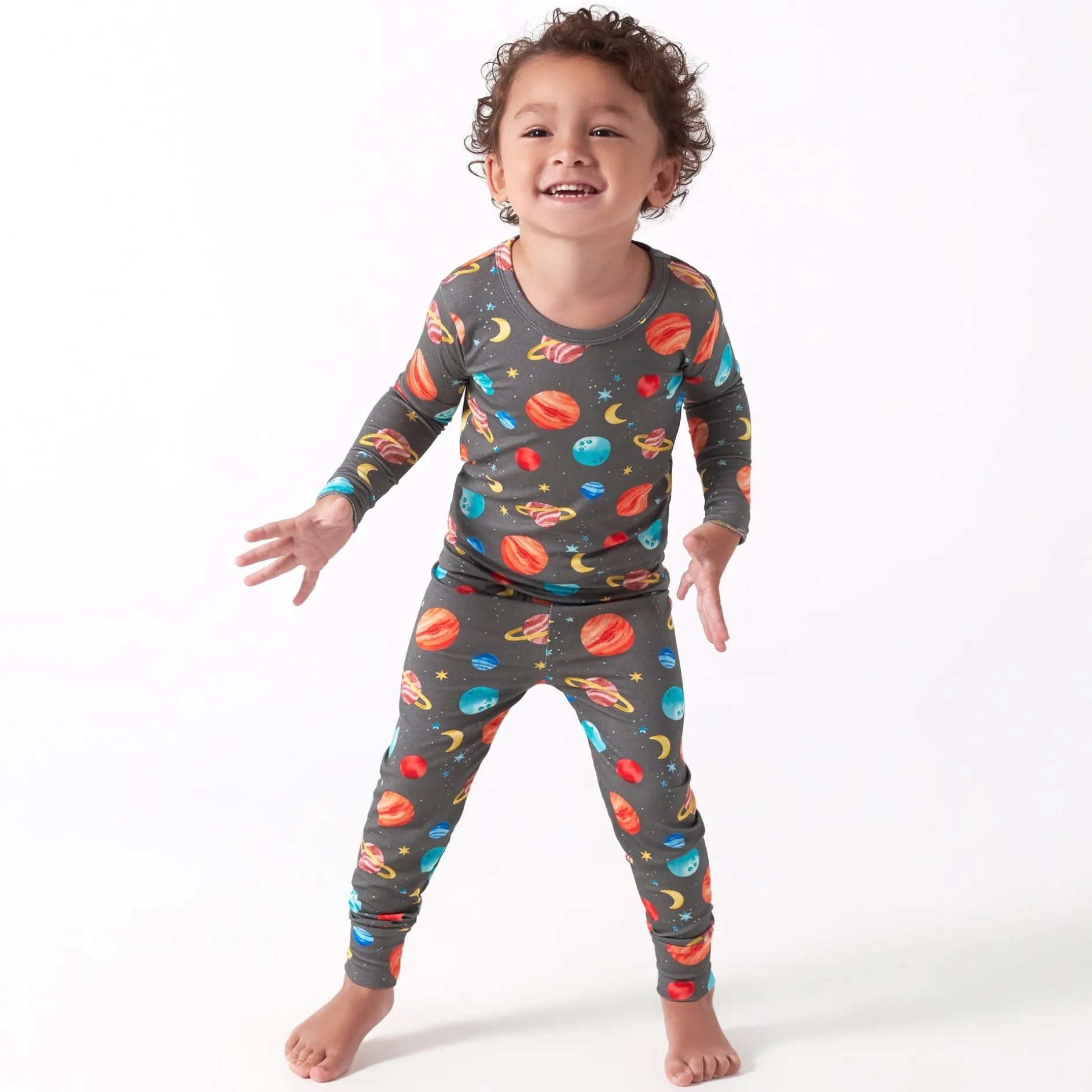 2-Piece Infant & Toddler Outer Space Buttery Soft Viscose Made from Eucalyptus Snug Fit Pajamas
