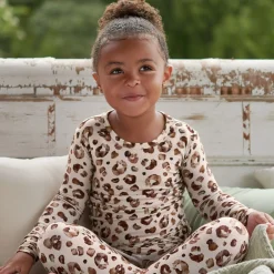 2-Piece Infant & Toddler Spotted Leopard Buttery Soft Viscose Made from Eucalyptus Snug Fit Pajamas