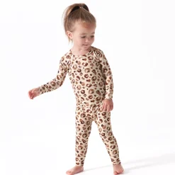 2-Piece Infant & Toddler Spotted Leopard Buttery Soft Viscose Made from Eucalyptus Snug Fit Pajamas