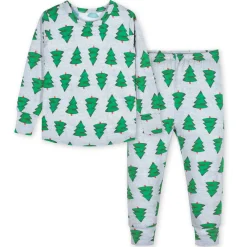 2-Piece Infant & Toddler Spruce Buttery Soft Viscose Made from Eucalyptus Snug Fit Holiday Pajamas