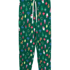 2-Piece Men's Ornaments Hacci Pajama Set